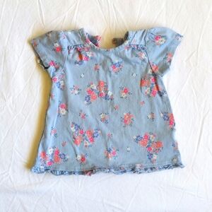 george floral butterfly ruffle t-shirt 0-3 months baby girl